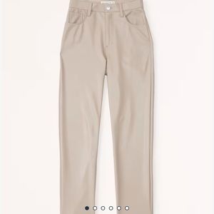 Abercrombie Curve Love 90s Straight Vegan Leather Pants- 26S